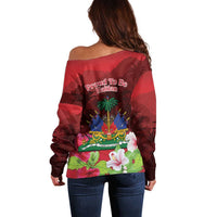 Ayiti-Cheri Independence Day Off Shoulder Sweater Land of High Mountains - Wonder Print Shop