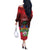 Ayiti-Cheri Independence Day Off The Shoulder Long Sleeve Dress Land of High Mountains - Wonder Print Shop
