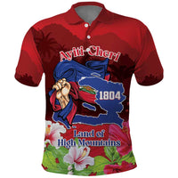 Ayiti-Cheri Independence Day Polo Shirt Land of High Mountains - Wonder Print Shop