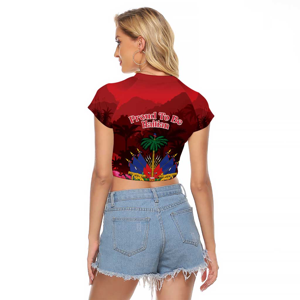 Ayiti-Cheri Independence Day Raglan Cropped T Shirt Land of High Mountains - Wonder Print Shop
