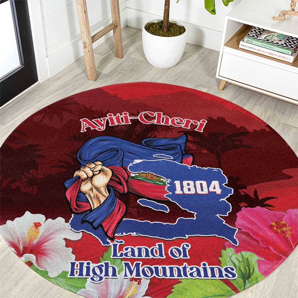 Ayiti-Cheri Independence Day Round Carpet Land of High Mountains