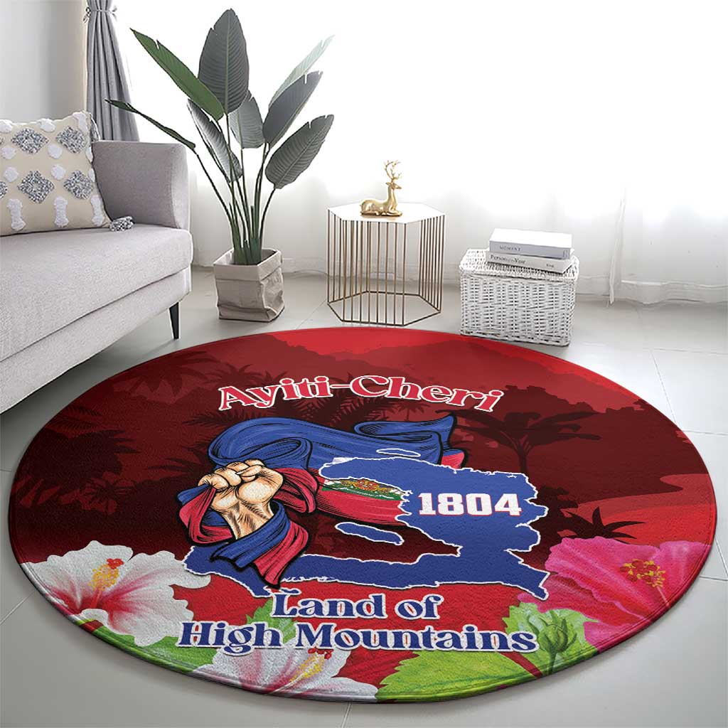 Ayiti-Cheri Independence Day Round Carpet Land of High Mountains
