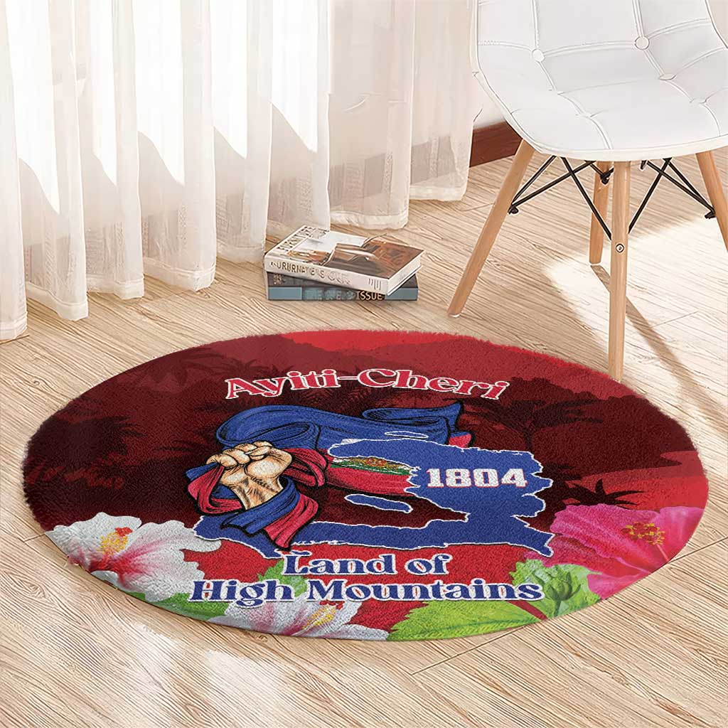 Ayiti-Cheri Independence Day Round Carpet Land of High Mountains