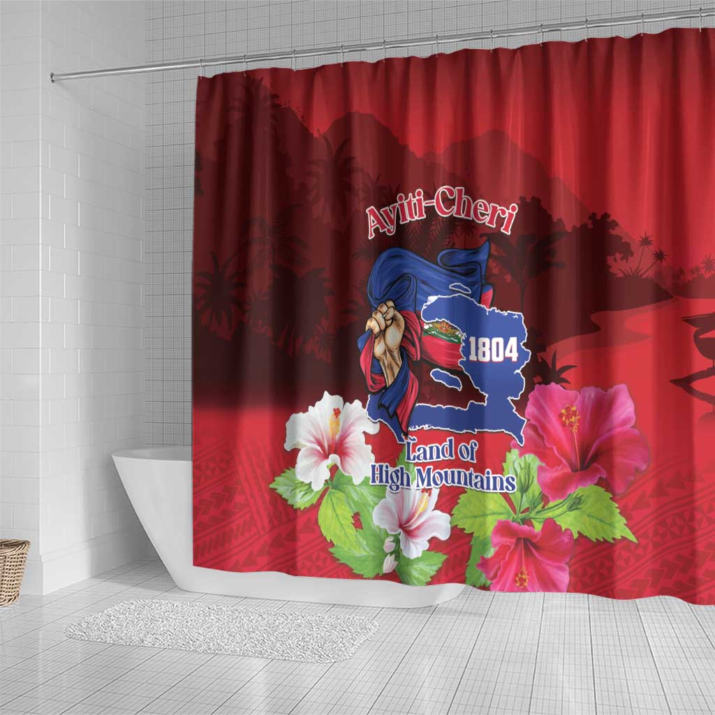 Ayiti-Cheri Independence Day Shower Curtain Land of High Mountains