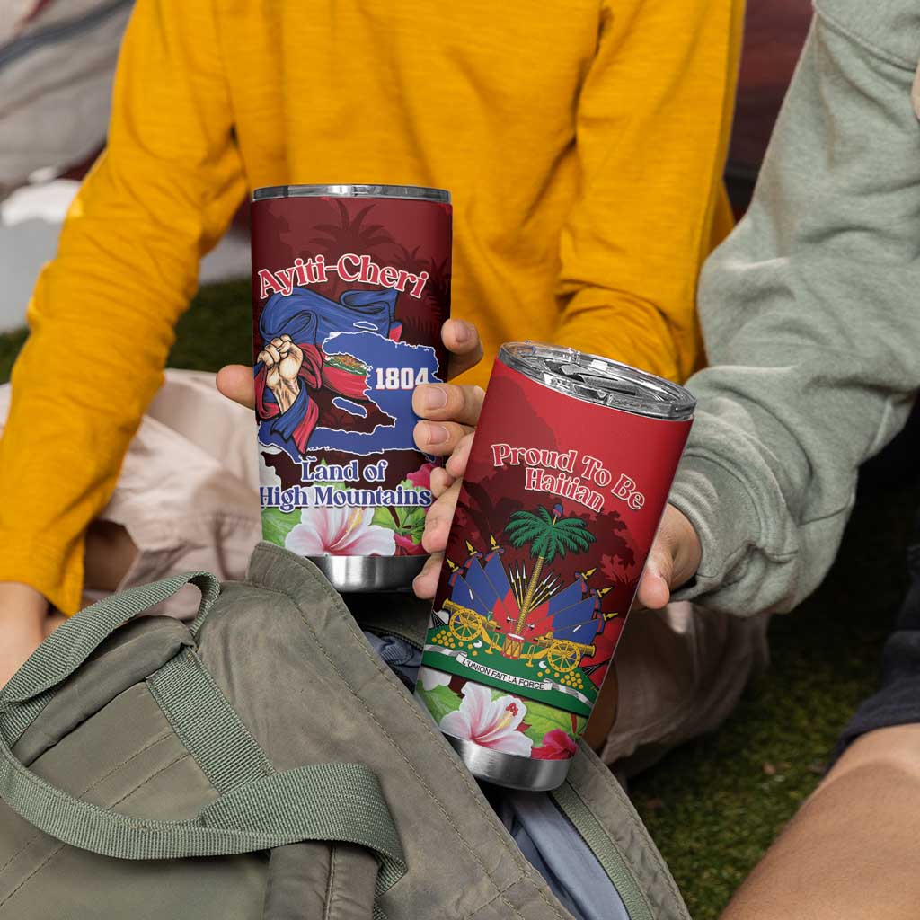 Ayiti-Cheri Independence Day Tumbler Cup Land of High Mountains - Wonder Print Shop