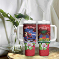 Ayiti-Cheri Independence Day Tumbler With Handle Land of High Mountains - Wonder Print Shop