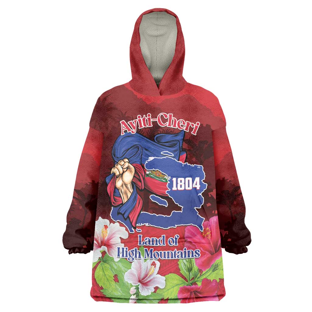 Ayiti-Cheri Independence Day Wearable Blanket Hoodie Land of High Mountains - Wonder Print Shop