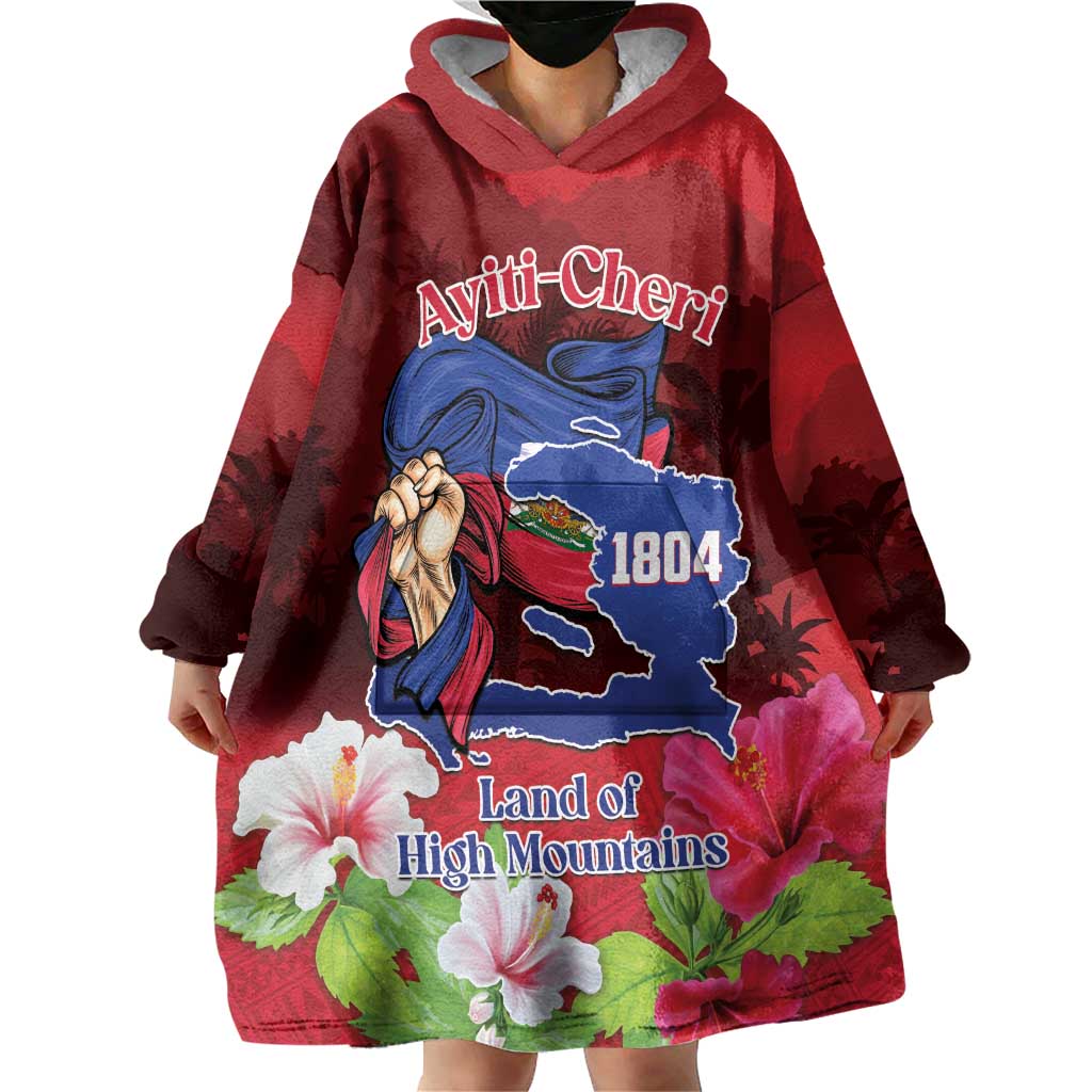 Ayiti-Cheri Independence Day Wearable Blanket Hoodie Land of High Mountains - Wonder Print Shop
