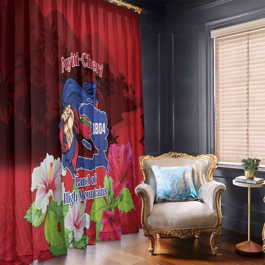 Ayiti-Cheri Independence Day Window Curtain Land of High Mountains - Wonder Print Shop