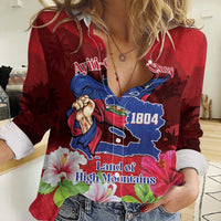 Ayiti-Cheri Independence Day Women Casual Shirt Land of High Mountains - Wonder Print Shop