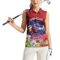 Ayiti-Cheri Independence Day Women Sleeveless Polo Shirt Land of High Mountains - Wonder Print Shop