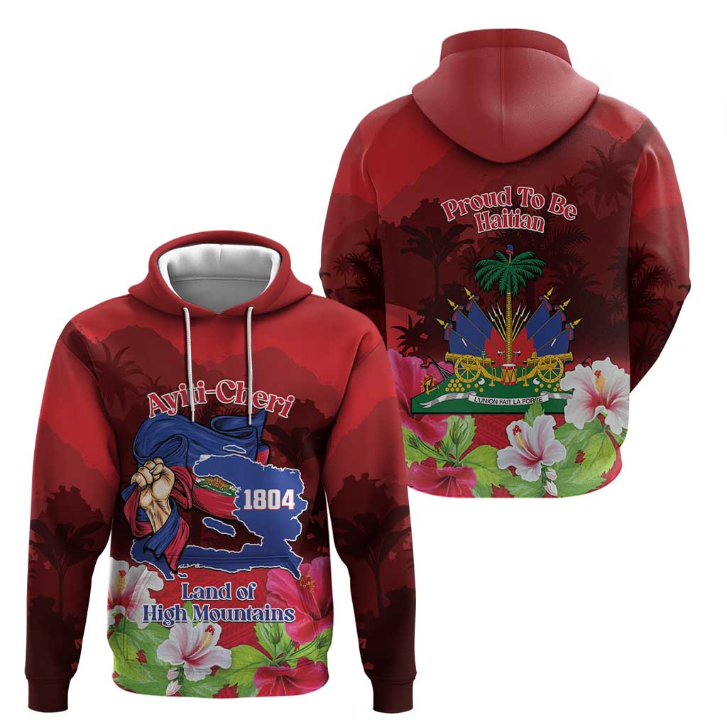 Ayiti-Cheri Independence Day Zip Hoodie Land of High Mountains - Wonder Print Shop