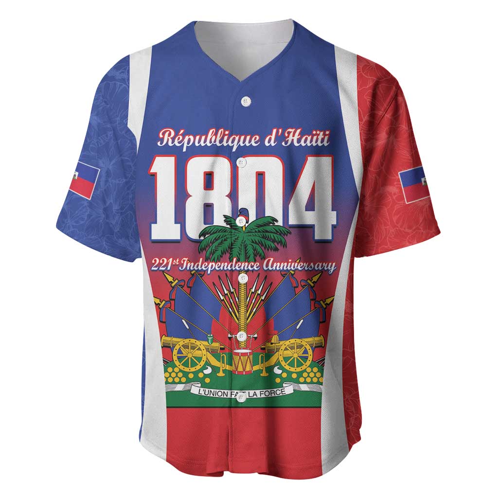 Personalized Haiti 1804 Baseball Jersey Happy 221st Independence Anniversary - Wonder Print Shop