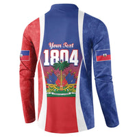 Personalized Haiti 1804 Button Sweatshirt Happy Ayiti Independence Day LT14