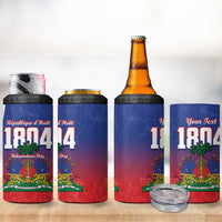 Personalized Haiti 1804 4 in 1 Can Cooler Tumbler Happy Ayiti Independence Day LT14