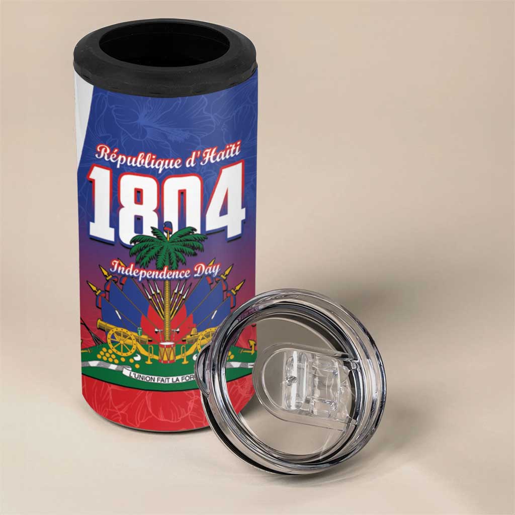 Personalized Haiti 1804 4 in 1 Can Cooler Tumbler Happy Ayiti Independence Day LT14