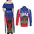 Personalized Haiti 1804 Couples Matching Off Shoulder Maxi Dress and Long Sleeve Button Shirt Happy 221st Independence Anniversary - Wonder Print Shop
