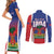 Personalized Haiti 1804 Couples Matching Short Sleeve Bodycon Dress and Long Sleeve Button Shirt Happy 221st Independence Anniversary - Wonder Print Shop