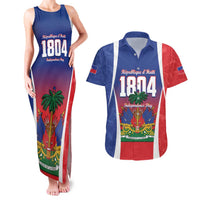 Personalized Haiti 1804 Couples Matching Tank Maxi Dress and Hawaiian Shirt Happy Ayiti Independence Day LT14