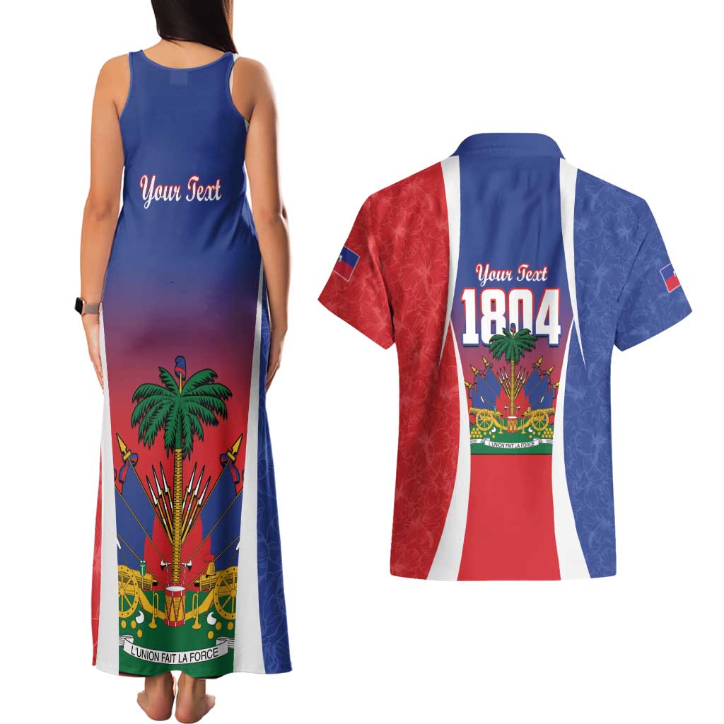 Personalized Haiti 1804 Couples Matching Tank Maxi Dress and Hawaiian Shirt Happy Ayiti Independence Day LT14