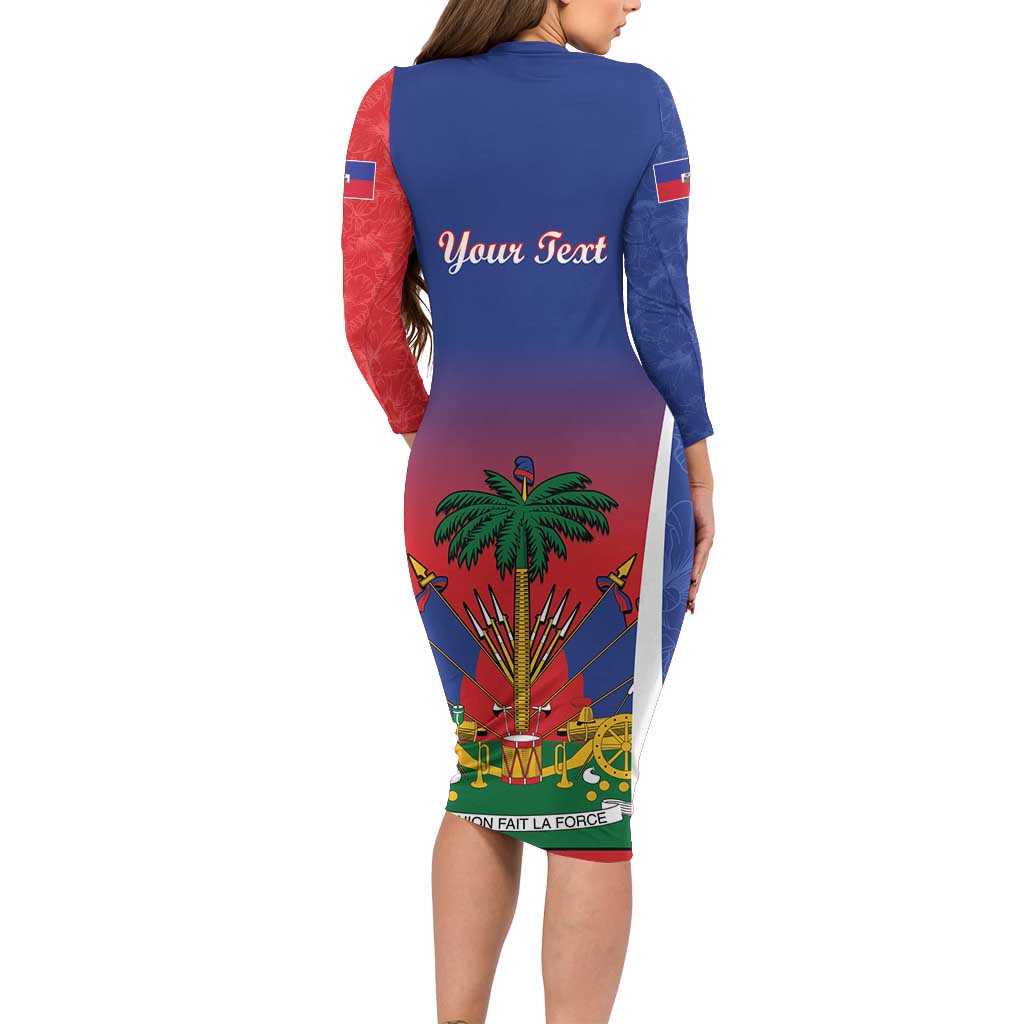 Personalized Haiti 1804 Family Matching Long Sleeve Bodycon Dress and Hawaiian Shirt Happy Ayiti Independence Day LT14