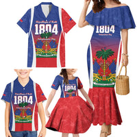 Personalized Haiti 1804 Family Matching Mermaid Dress and Hawaiian Shirt Happy Ayiti Independence Day LT14