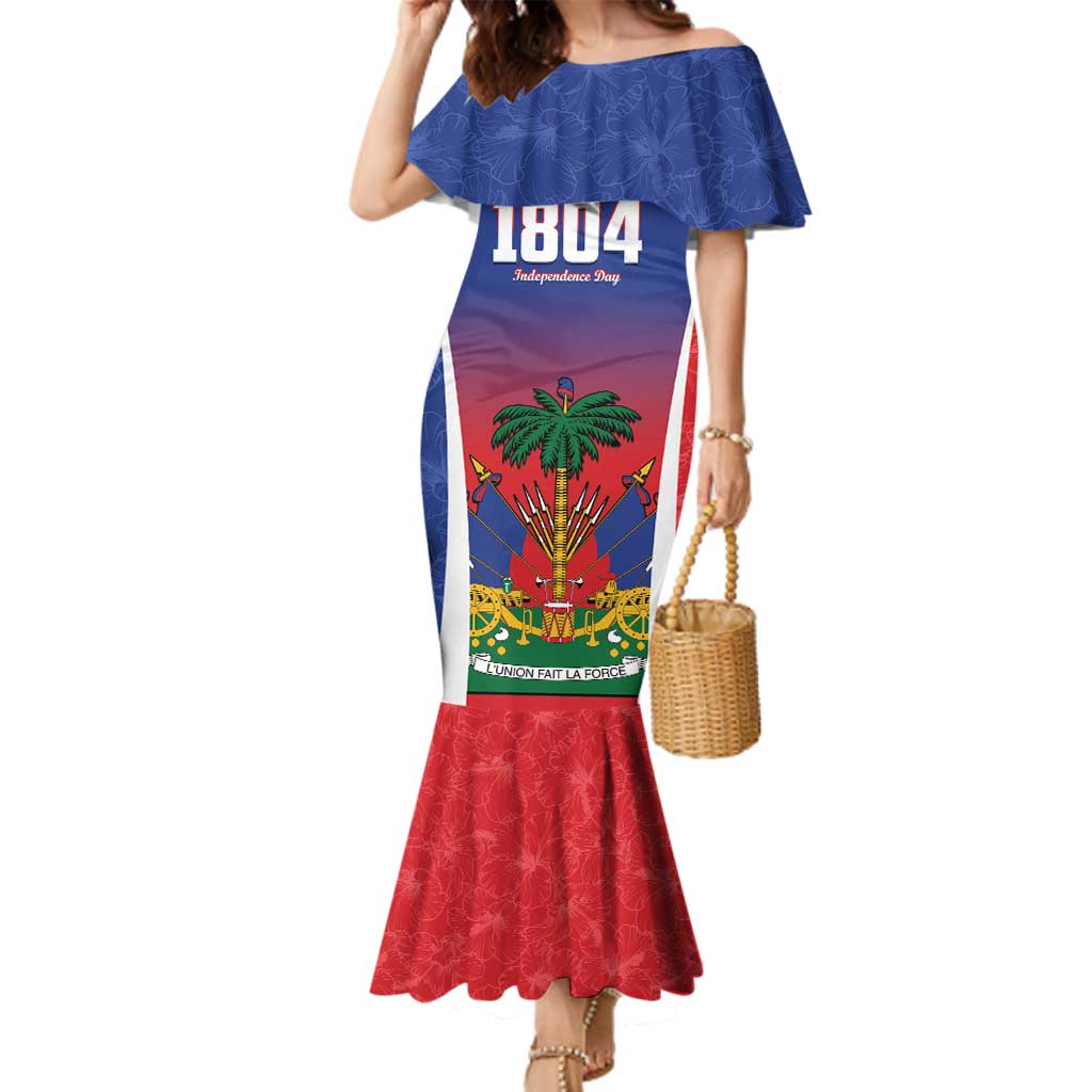 Personalized Haiti 1804 Family Matching Mermaid Dress and Hawaiian Shirt Happy Ayiti Independence Day LT14