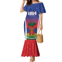 Personalized Haiti 1804 Family Matching Mermaid Dress and Hawaiian Shirt Happy Ayiti Independence Day LT14