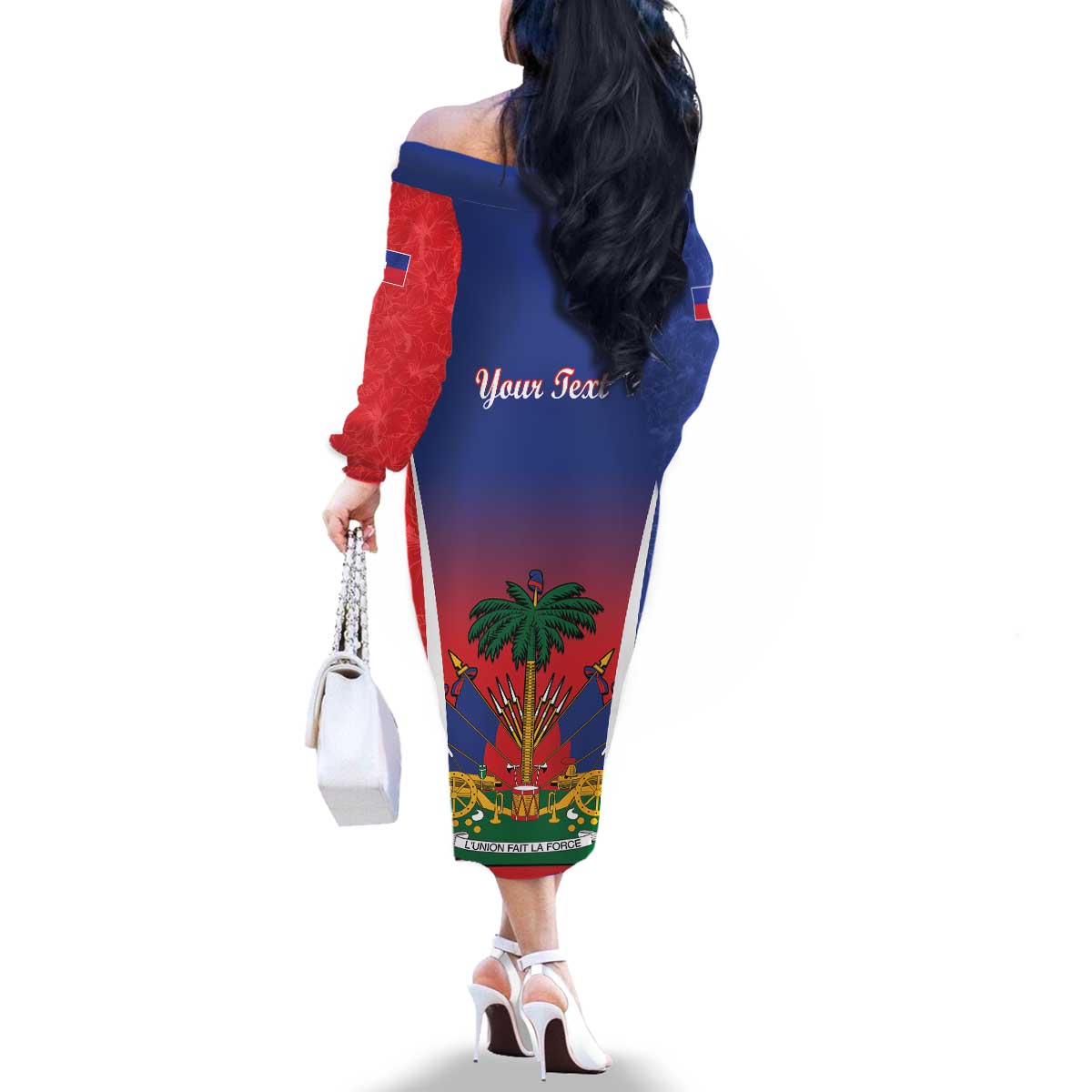 Personalized Haiti 1804 Family Matching Off The Shoulder Long Sleeve Dress and Hawaiian Shirt Happy Ayiti Independence Day LT14