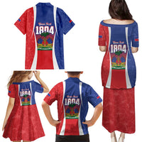 Personalized Haiti 1804 Family Matching Puletasi and Hawaiian Shirt Happy Ayiti Independence Day LT14