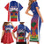 Personalized Haiti 1804 Family Matching Short Sleeve Bodycon Dress and Hawaiian Shirt Happy 221st Independence Anniversary - Wonder Print Shop