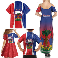 Personalized Haiti 1804 Family Matching Summer Maxi Dress and Hawaiian Shirt Happy Ayiti Independence Day LT14