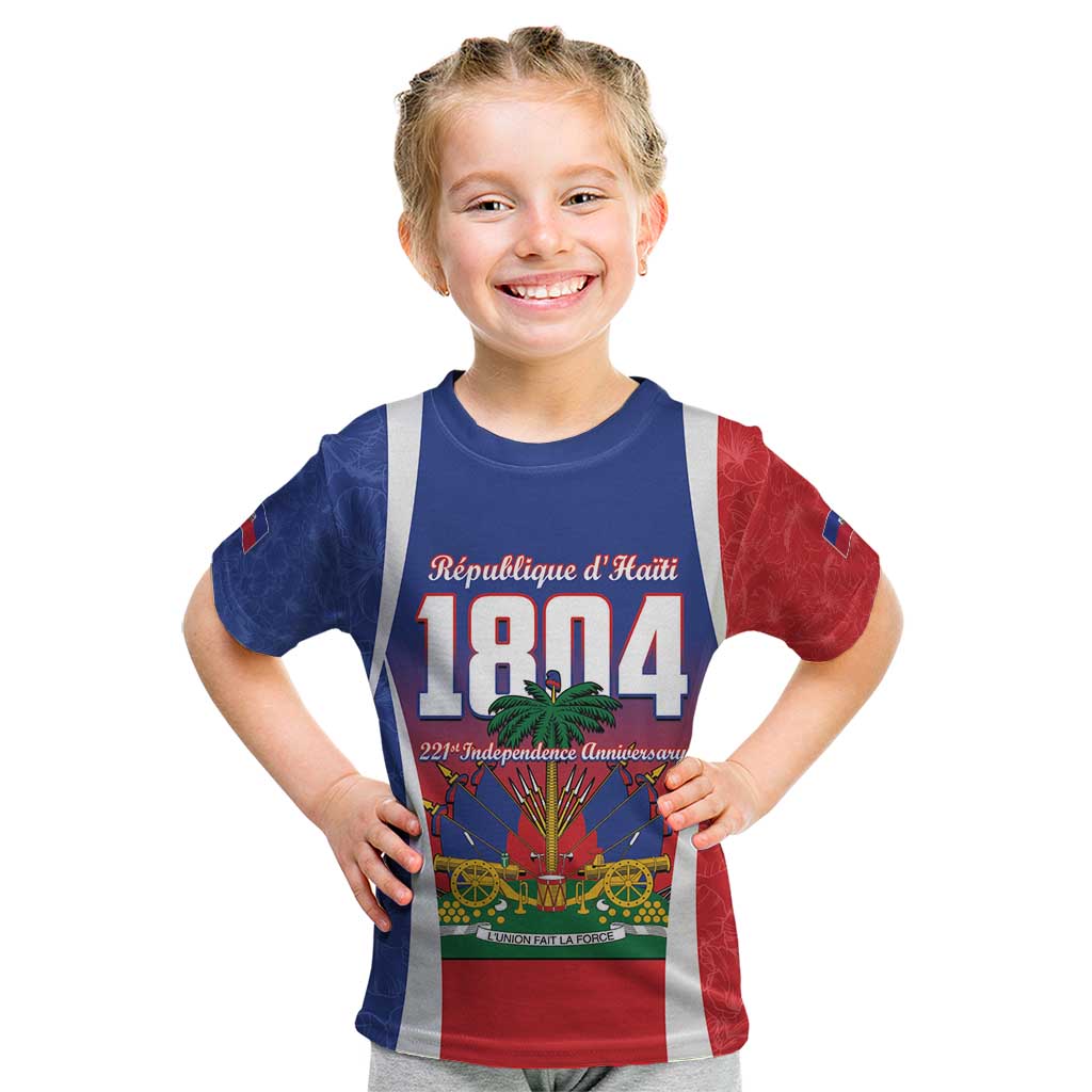 Personalized Haiti 1804 Kid T Shirt Happy 221st Independence Anniversary - Wonder Print Shop