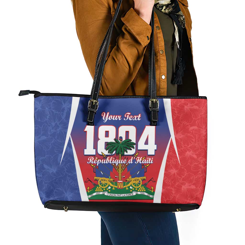 Personalized Haiti 1804 Leather Tote Bag Happy Ayiti Independence Day LT14