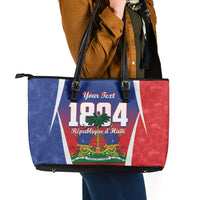 Personalized Haiti 1804 Leather Tote Bag Happy Ayiti Independence Day LT14