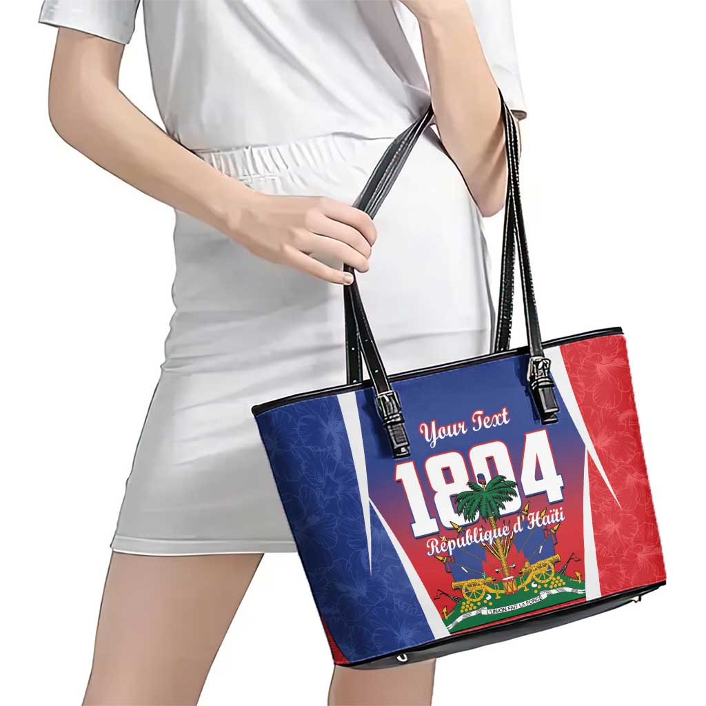 Personalized Haiti 1804 Leather Tote Bag Happy Ayiti Independence Day LT14