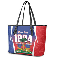 Personalized Haiti 1804 Leather Tote Bag Happy Ayiti Independence Day LT14
