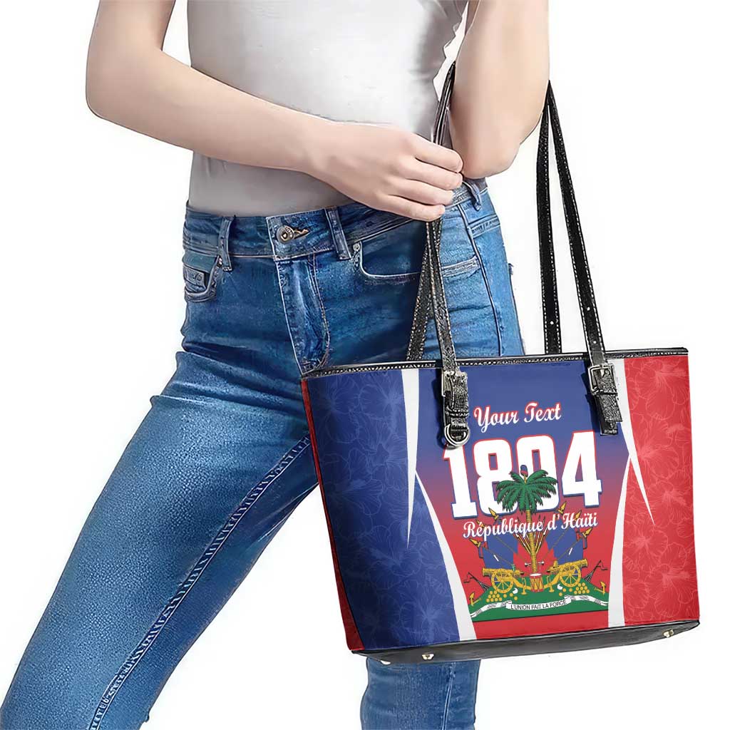 Personalized Haiti 1804 Leather Tote Bag Happy Ayiti Independence Day LT14