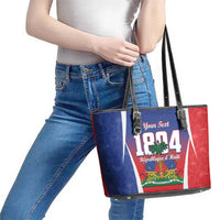 Personalized Haiti 1804 Leather Tote Bag Happy Ayiti Independence Day LT14