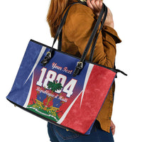 Personalized Haiti 1804 Leather Tote Bag Happy Ayiti Independence Day LT14