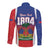 Personalized Haiti 1804 Long Sleeve Button Shirt Happy 221st Independence Anniversary - Wonder Print Shop
