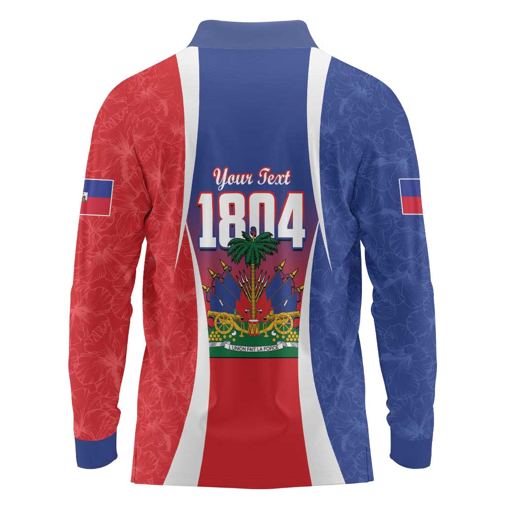 Personalized Haiti 1804 Long Sleeve Polo Shirt Happy Ayiti Independence Day LT14