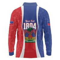Personalized Haiti 1804 Long Sleeve Polo Shirt Happy Ayiti Independence Day LT14
