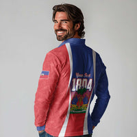 Personalized Haiti 1804 Long Sleeve Polo Shirt Happy Ayiti Independence Day LT14