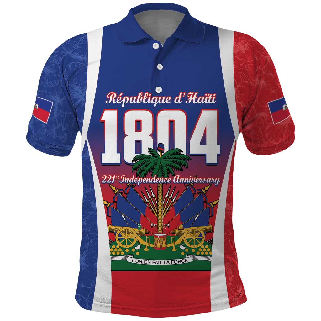 Personalized Haiti 1804 Polo Shirt Happy 221st Independence Anniversary - Wonder Print Shop