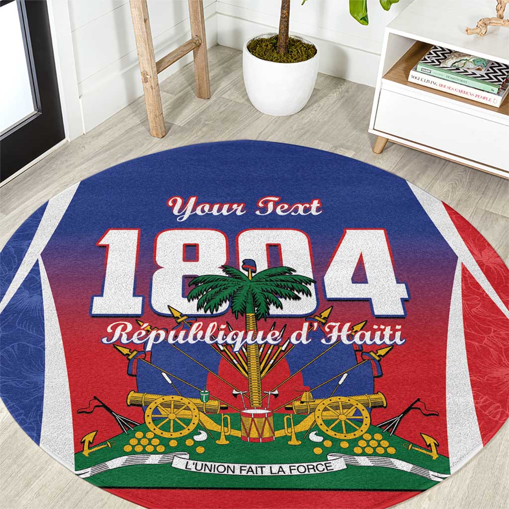 Personalized Haiti 1804 Round Carpet Happy 221st Independence Anniversary