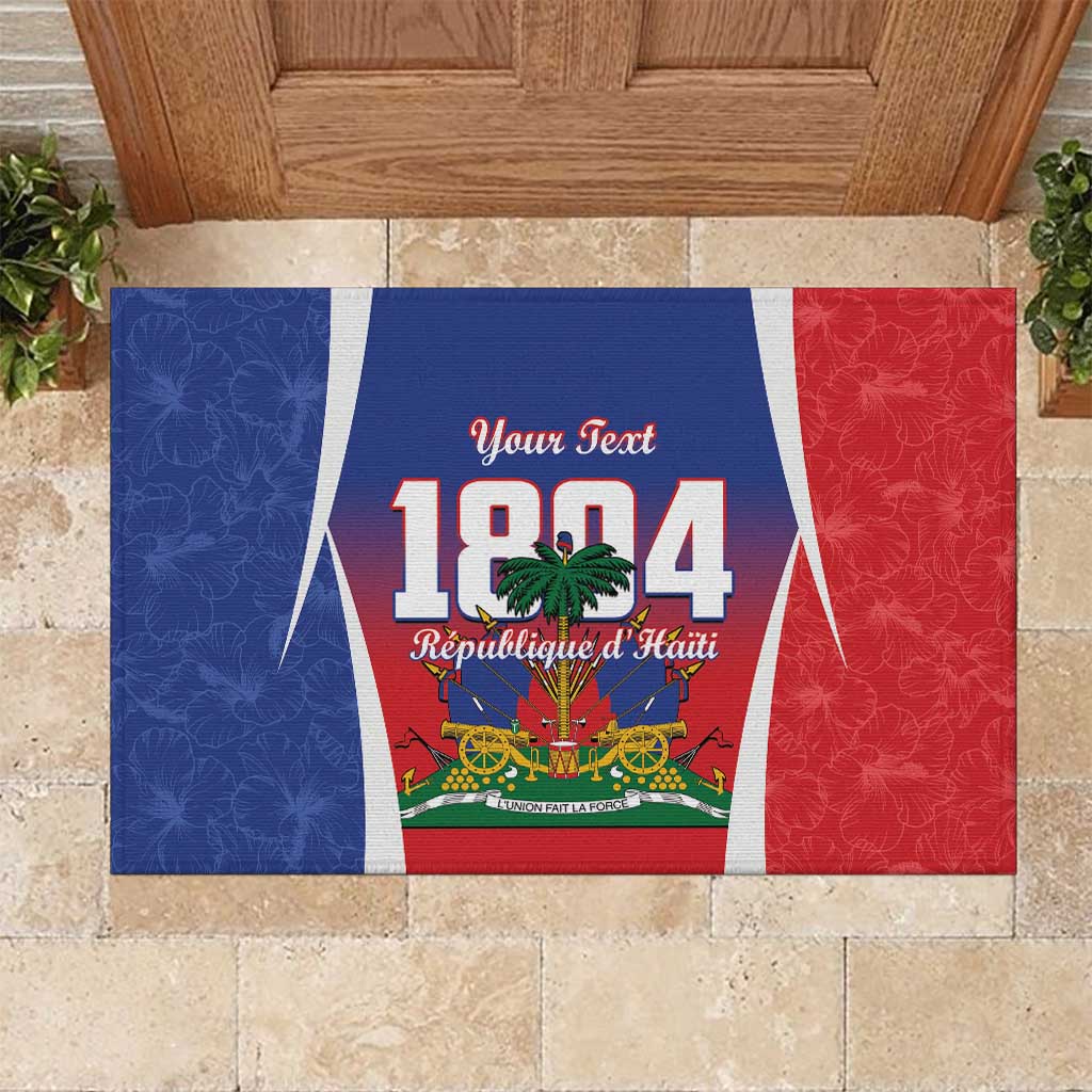 Personalized Haiti 1804 Rubber Doormat Happy 221st Independence Anniversary - Wonder Print Shop