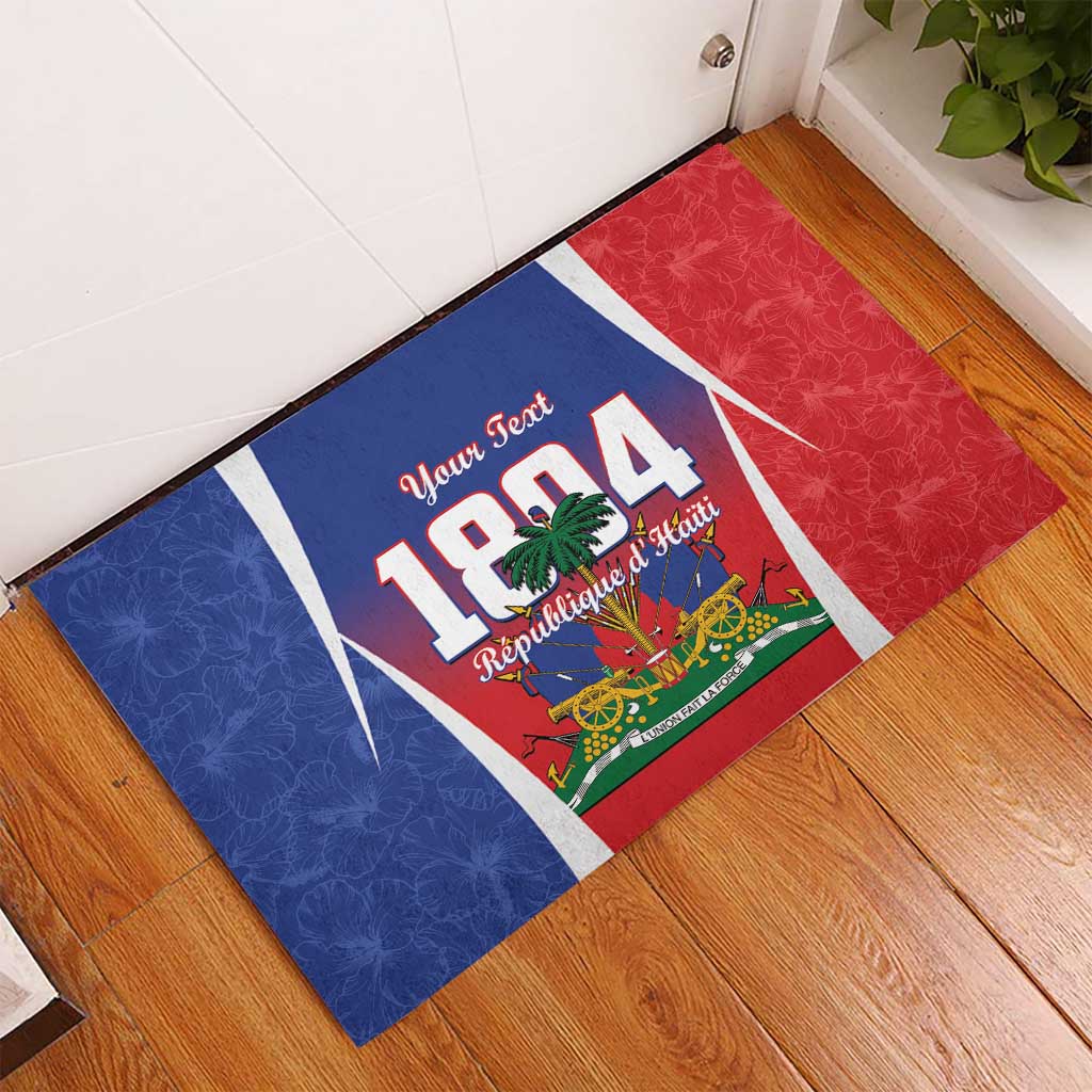 Personalized Haiti 1804 Rubber Doormat Happy Ayiti Independence Day LT14