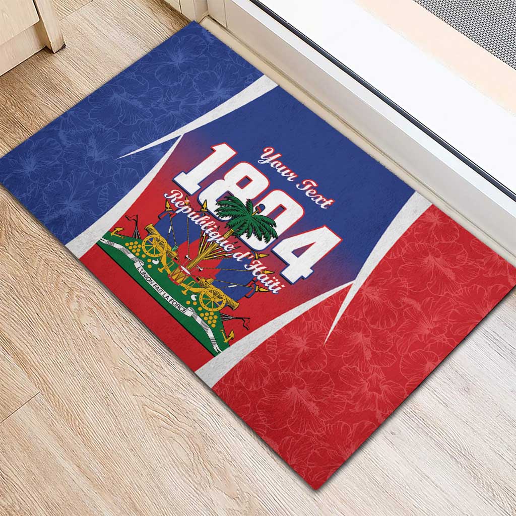 Personalized Haiti 1804 Rubber Doormat Happy Ayiti Independence Day LT14