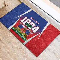 Personalized Haiti 1804 Rubber Doormat Happy Ayiti Independence Day LT14